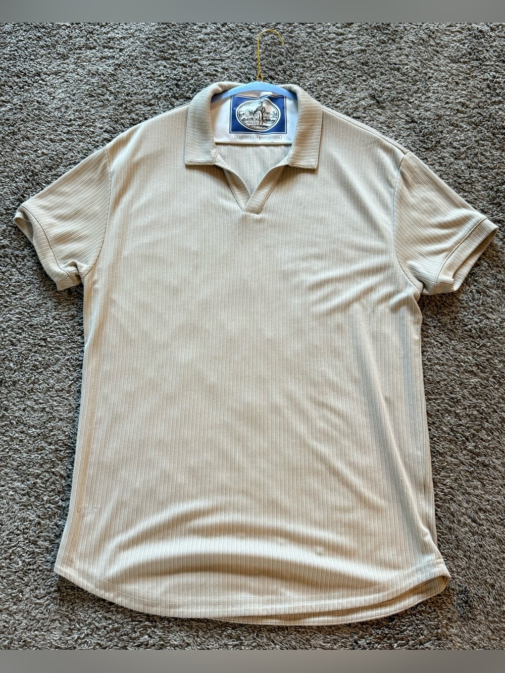 Men's Short Sleeve Polo Shirt in Beige